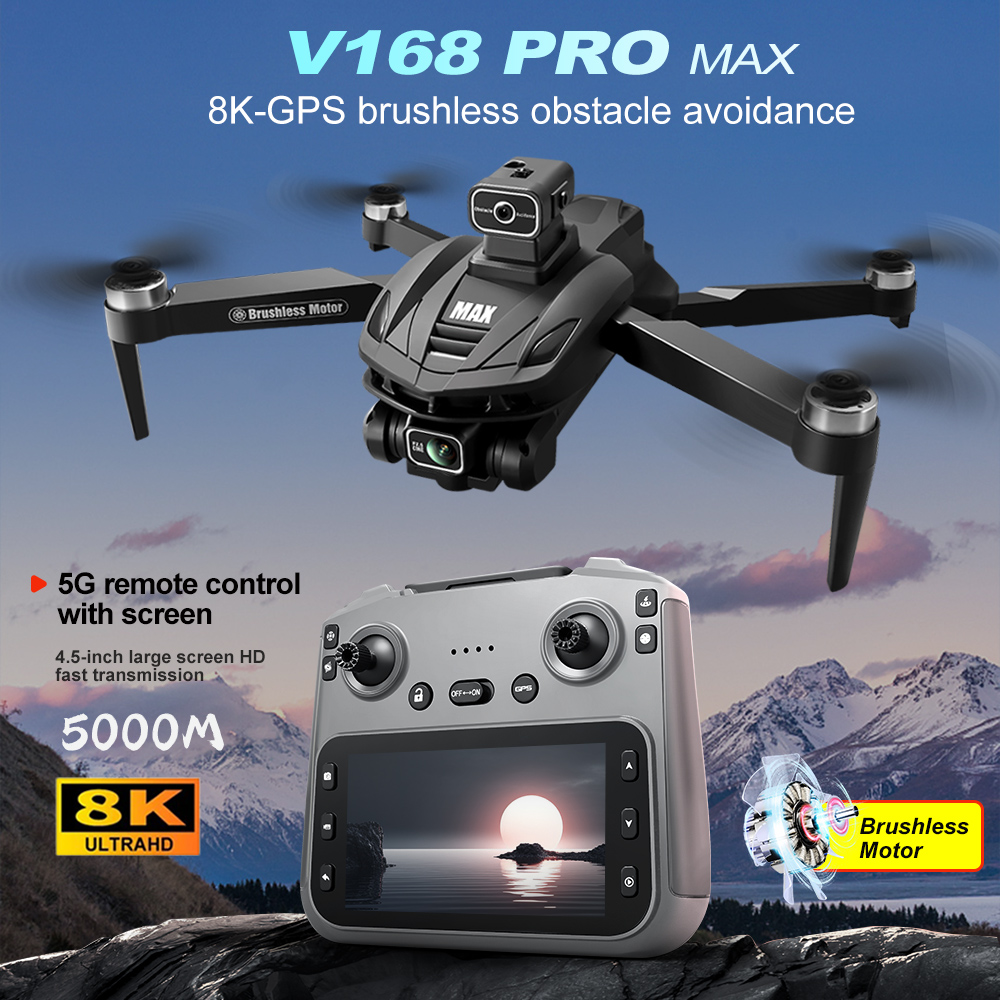Drone Camera Hd - V168 PRO Max GPS Дрон 8K