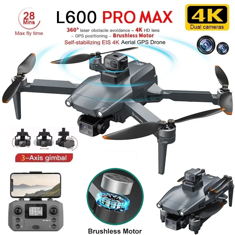 Drone Camera Hd - L600 PRO MAX GPS Дрон Профессиональный
