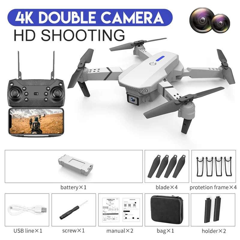 E88 ProИнтеллектуальный складн – обзор и цена Drone Camera Professional