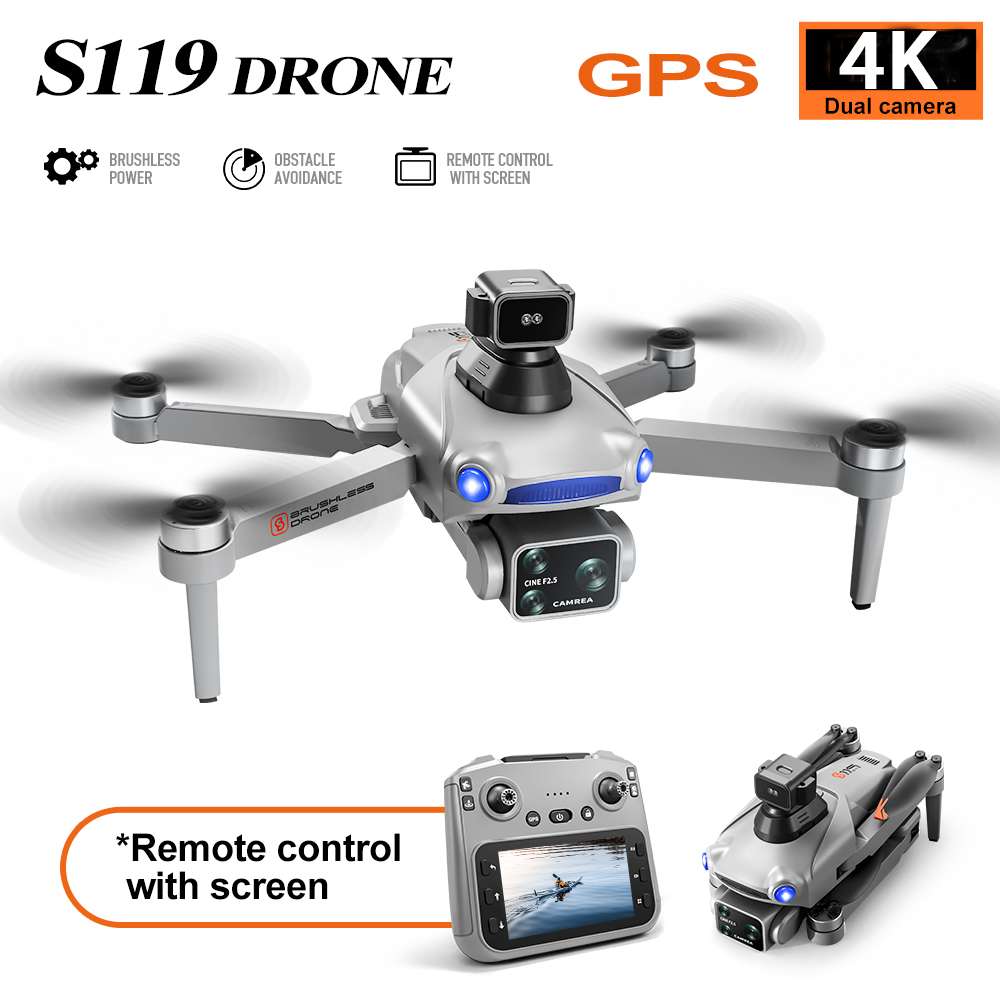 Дрон S119 с GPS, Wi-Fi, FPV, д – обзор и цена Drone Camera 4K